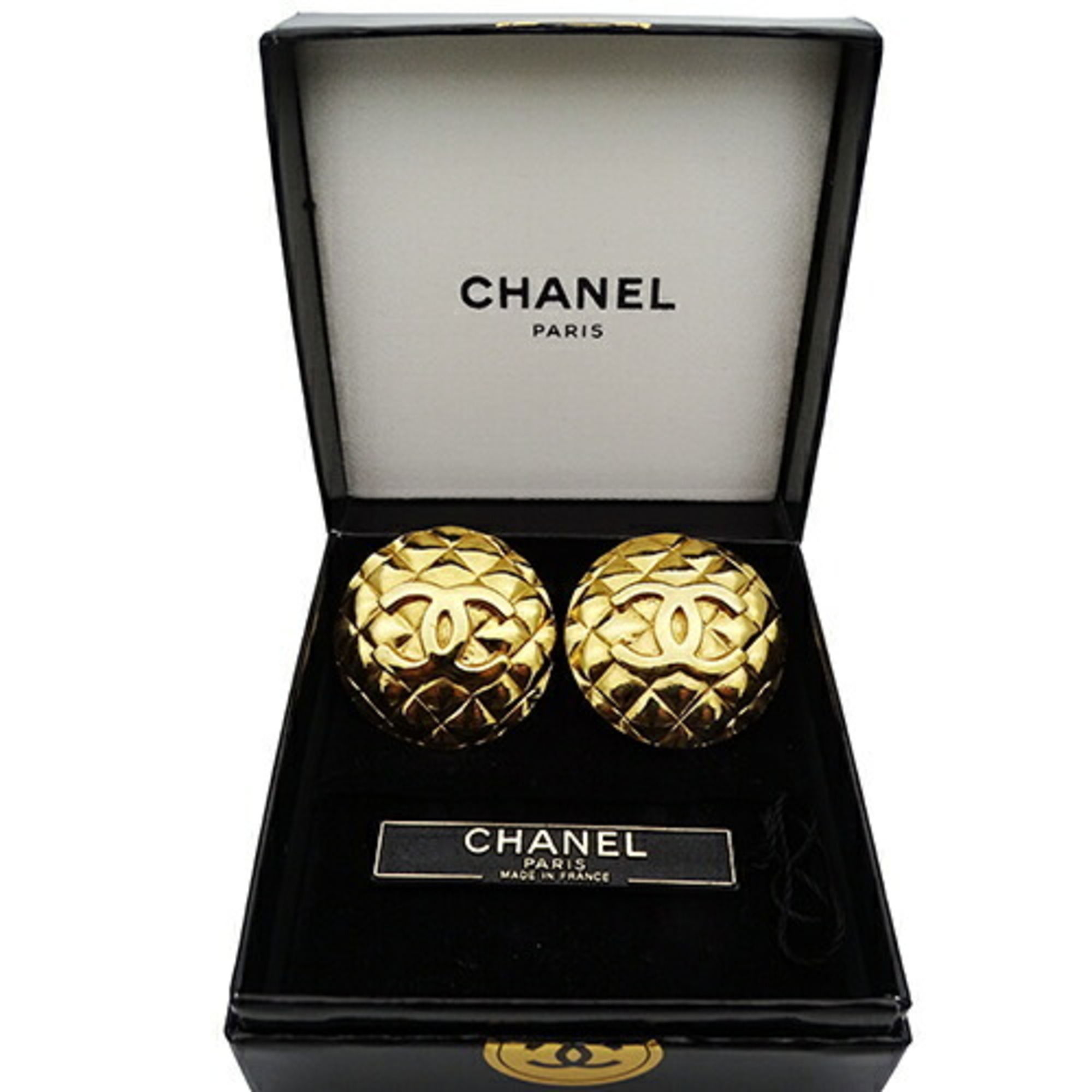 CHANEL Earrings Matelasse Women's Coco Mark COCO