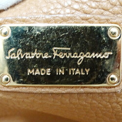 Salvatore Ferragamo Ferragamo Women's Gancini Tote Bag Leather Light Brown