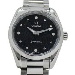 OMEGA Seamaster Aqua Terra 220.10.28.60.51.001 Ladies' Watch 4P Diamond 120m Quartz Stainless Steel SS Silver Black Polished