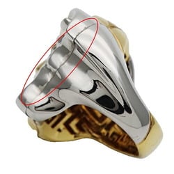 Versace VERSACE Ring Men's Medusa Palazzo Gold Silver Size 17 Heavy Impact