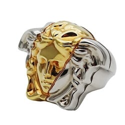 Versace VERSACE Ring Men's Medusa Palazzo Gold Silver Size 17 Heavy Impact