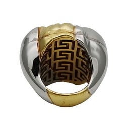 Versace VERSACE Ring Men's Medusa Palazzo Gold Silver Size 17 Heavy Impact