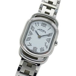 Hermes HERMES Ladies Watch Rally Quartz Stainless Steel SS RA1.210 Silver White Polished