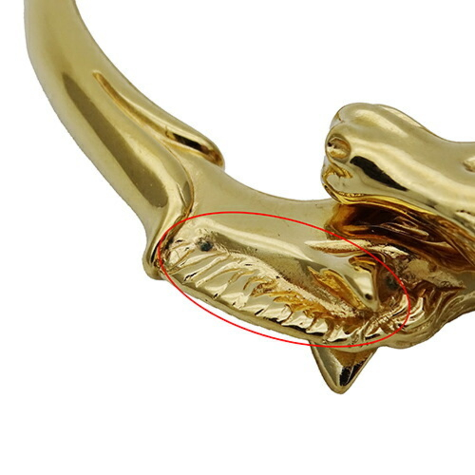 Hermes Cheval Horse Bangle for Women, Gold,