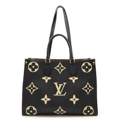 LOUIS VUITTON Louis Vuitton Monogram Empreinte On the Go MM Tote Bag Handbag Shoulder Black Beige M45495