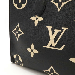 LOUIS VUITTON Louis Vuitton Monogram Empreinte On the Go MM Tote Bag Handbag Shoulder Black Beige M45495