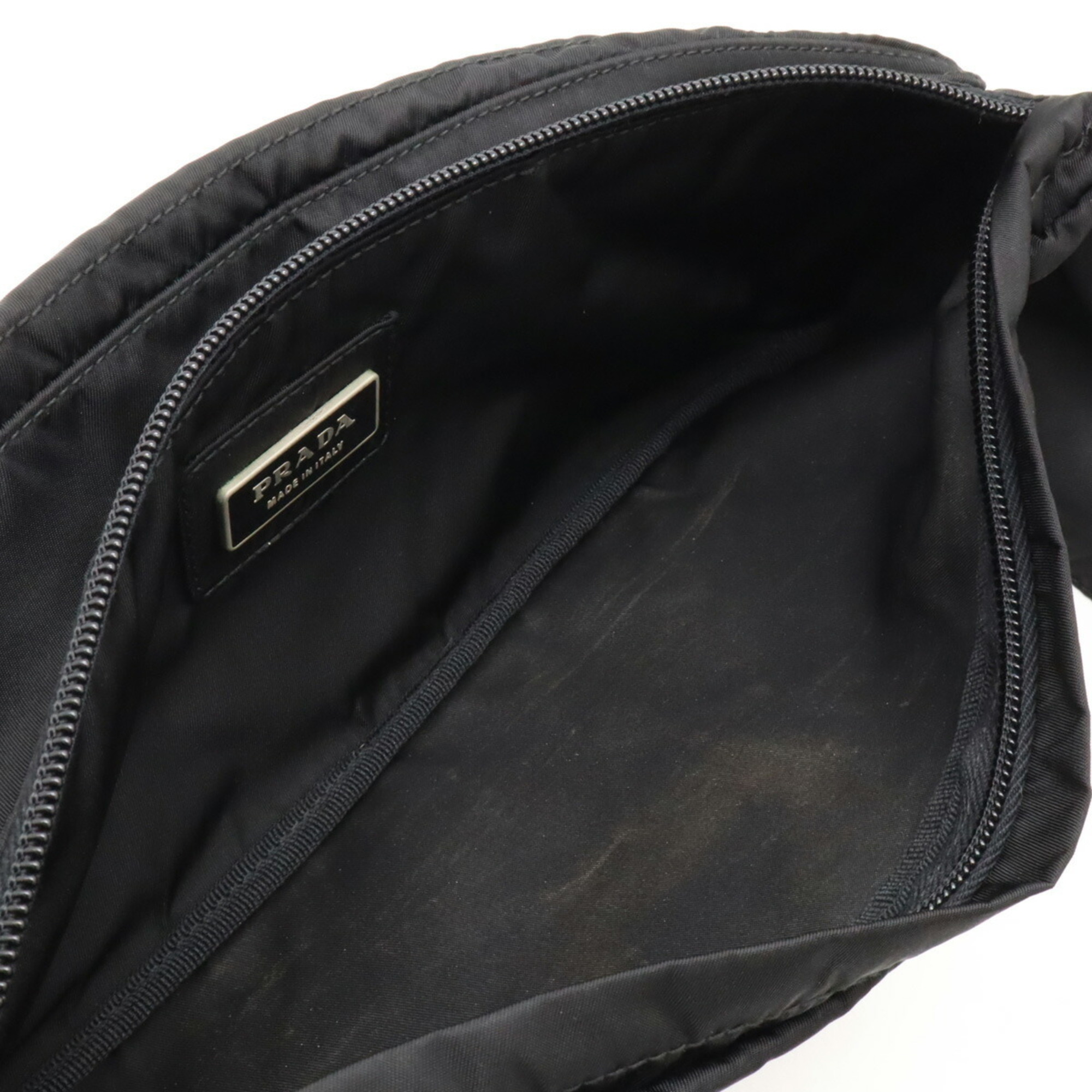 PRADA Prada Waist Pouch Bag Hip Body Shoulder Nylon NERO Black