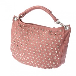 JIMMY CHOO Sky Star Studs Pink Women's Leather Shoulder Bag