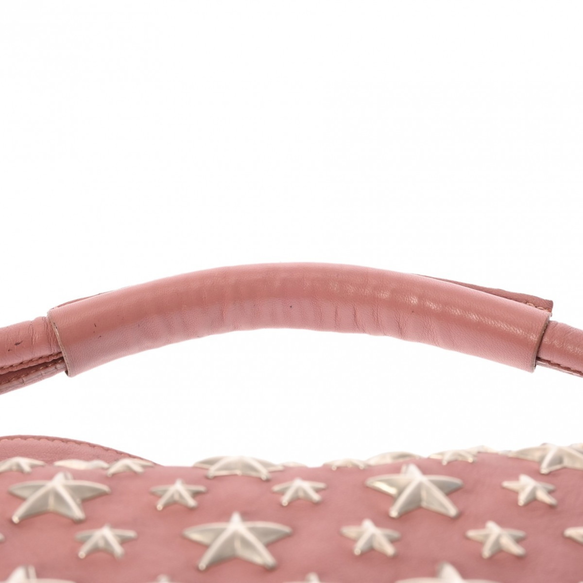 JIMMY CHOO Sky Star Studs Pink Women's Leather Shoulder Bag