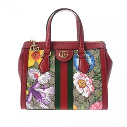 GUCCI Ophidia GG Small Tote Flora Beige Multicolor 547551 Women's Leather Handbag