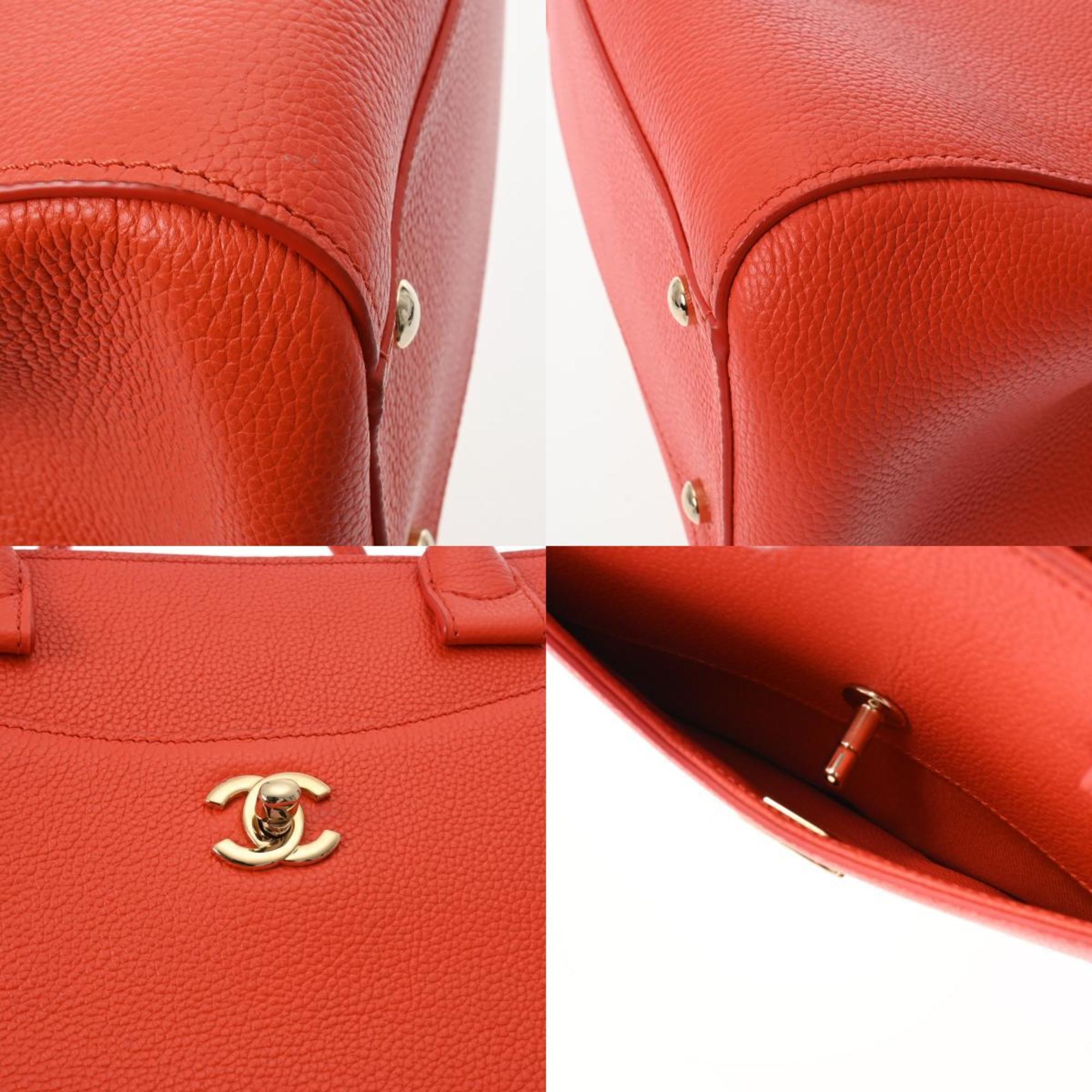 CHANEL Neo Executive Tote Bag Orange A69930 Women's Leather Handbag