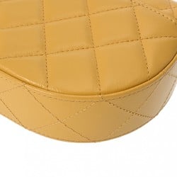 CHANEL Chanel Matelasse Chain Shoulder Yellow Women's Calfskin Bag