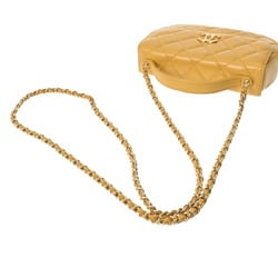 CHANEL Chanel Matelasse Chain Shoulder Yellow Women's Calfskin Bag