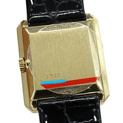 Piaget PIAGET Watch Ladies Protocol Diamond Hand-wound 750YG Leather 41545 Gold Black Square Polished