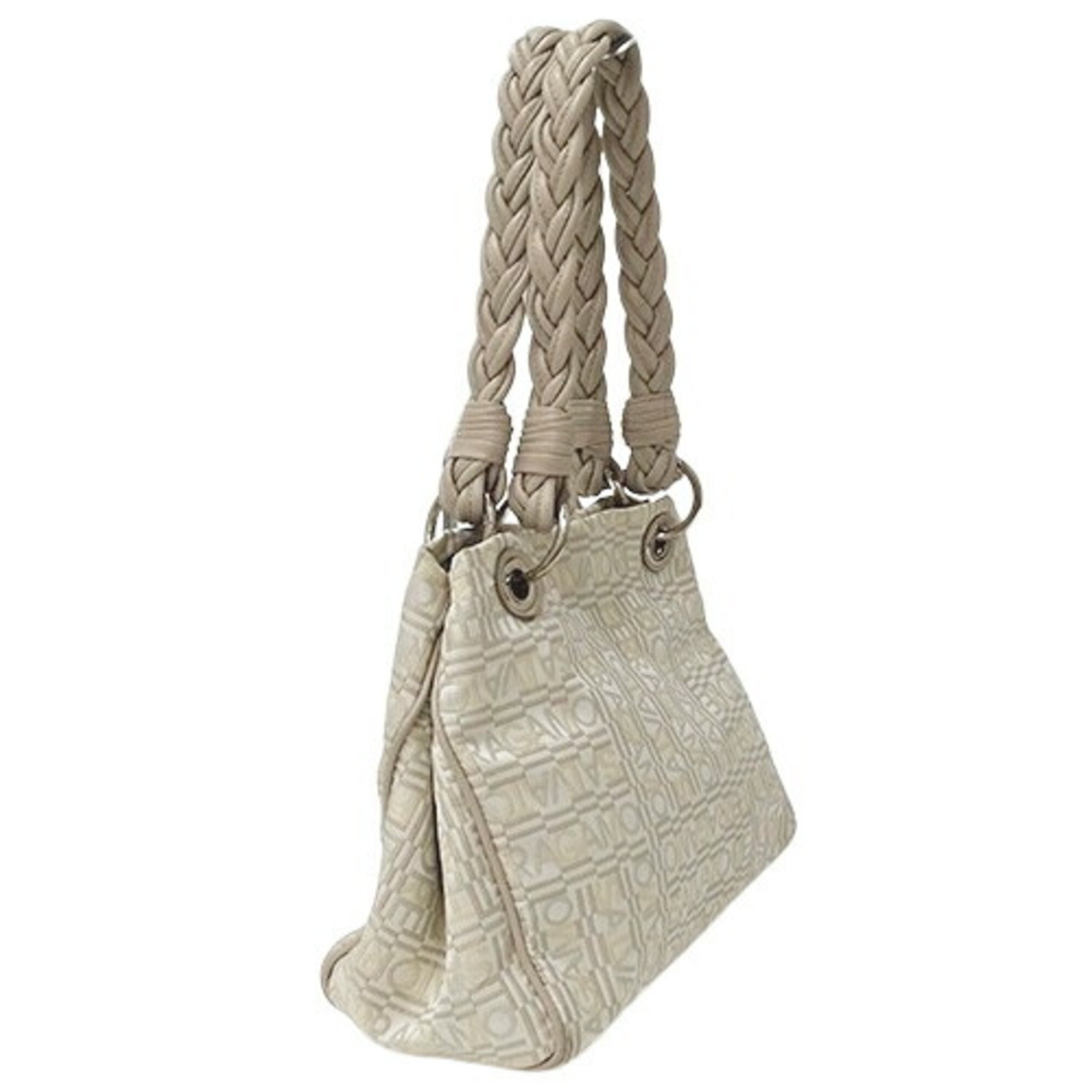 Salvatore Ferragamo Ferragamo Bags for Women Handbags Tote Canvas Beige White Compact