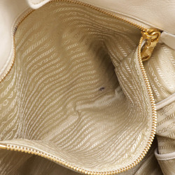 PRADA Prada Tote Bag Large Shoulder Leather Light Beige BN1713