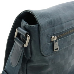 LOUIS VUITTON Damier Infini District MM Shoulder Bag Cosmos Navy N41283