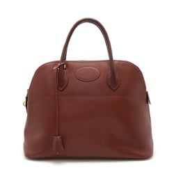 HERMES Bolide 37 handbag leather Bordeaux red