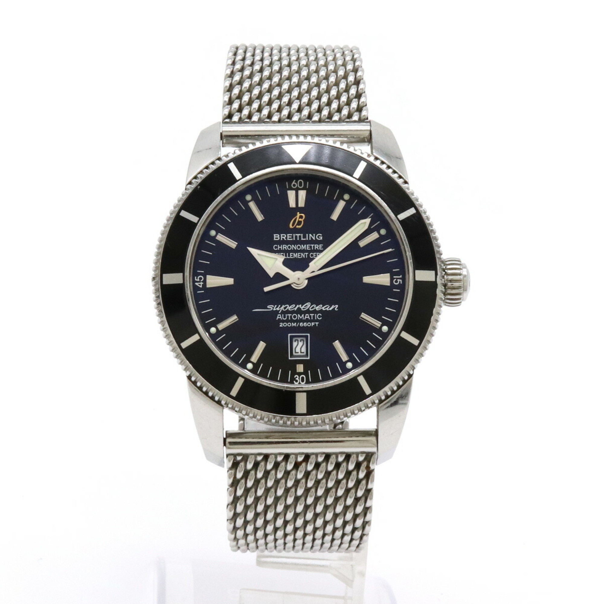 BREITLING Superocean Heritage 46 Date SS Black Dial 200m Diver Men's AT Automatic Wristwatch A17320