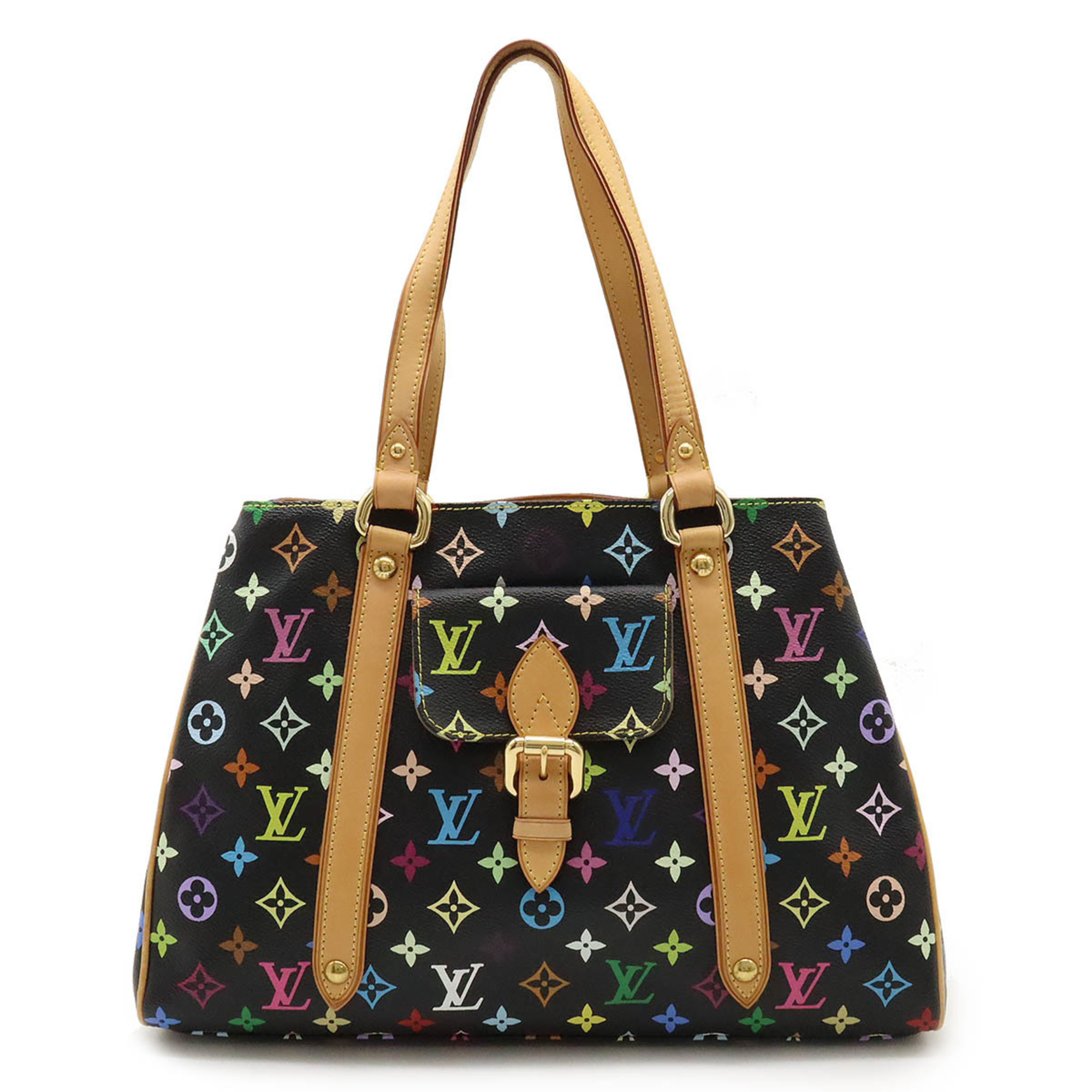 LOUIS VUITTON Louis Vuitton Monogram Multicolor Aurelia MM Tote Bag Shoulder Noir Black M40095