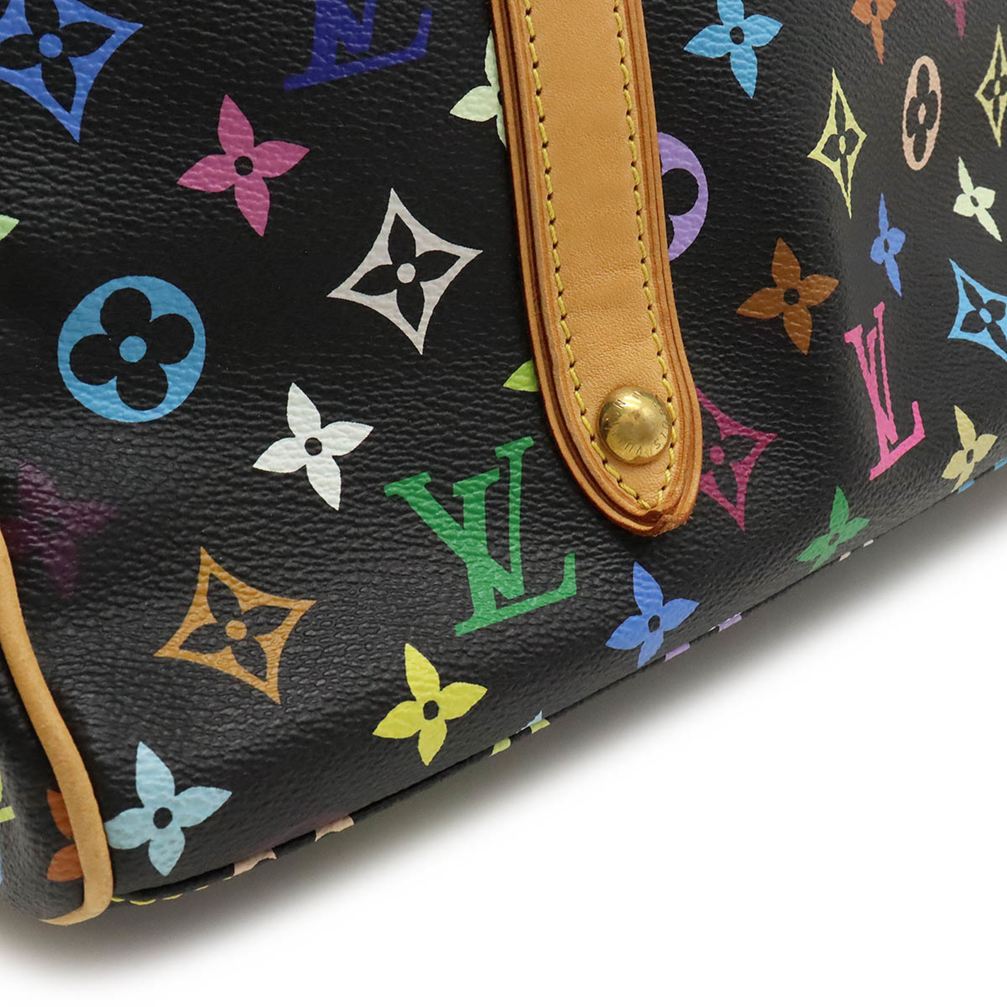 LOUIS VUITTON Louis Vuitton Monogram Multicolor Aurelia MM Tote Bag Shoulder Noir Black M40095