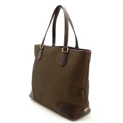 PRADA Prada Jacquard Tote Bag Shoulder Canvas Leather BRUCIATO Dark Brown Purchased at a domestic boutique BR3413