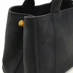 PRADA CANAPA Tote Bag Handbag Canvas NERO Black Shoulder 1BG439