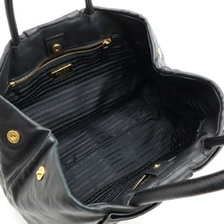 PRADA Prada Tote Bag Handbag Ribbon Leather NERO Black