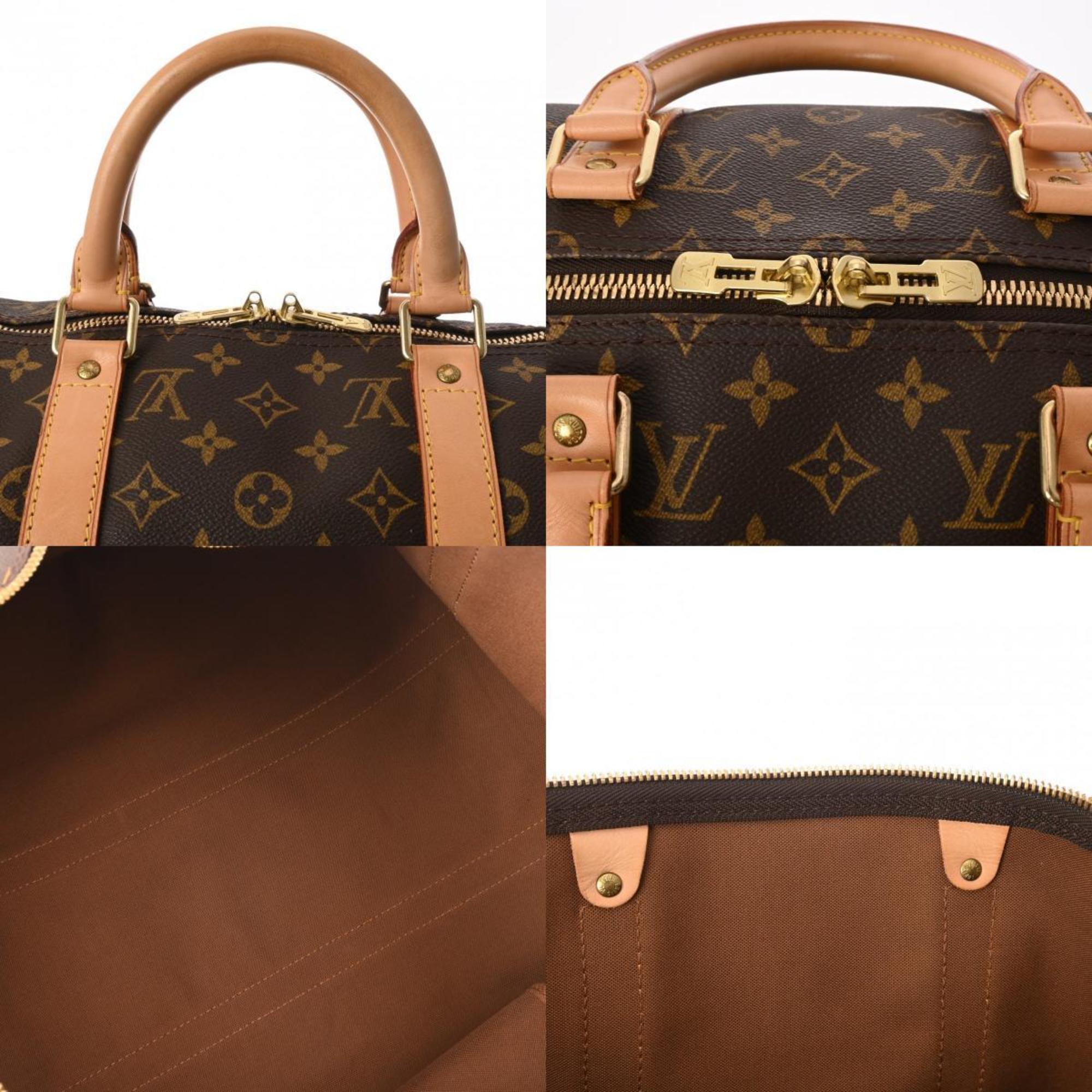 LOUIS VUITTON Louis Vuitton Monogram Keepall 50 Brown M41426 Unisex Canvas Boston Bag