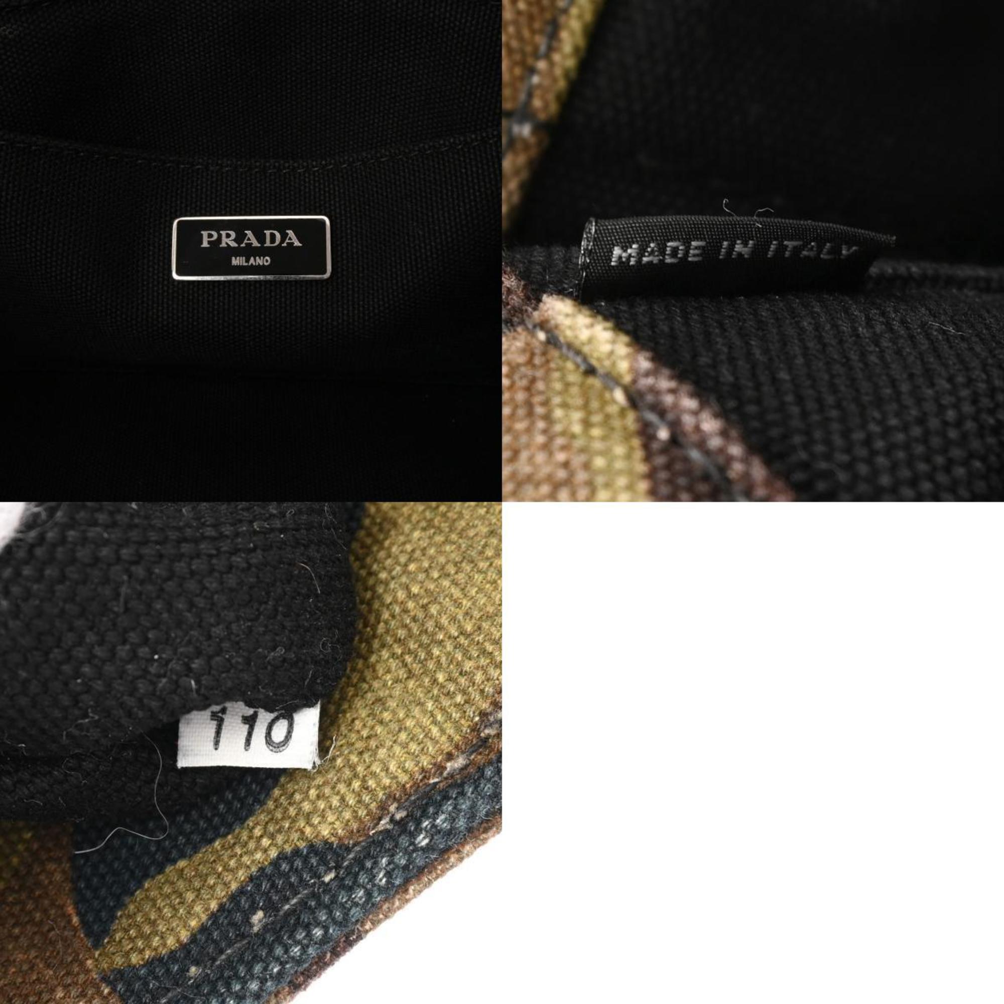 PRADA Prada Canapa Tote Camouflage Women's Canvas Bag