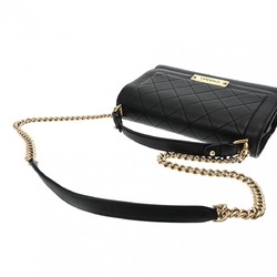 CHANEL Chanel Matelasse Chain Shoulder Bag Black Women's Calfskin