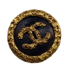 CHANEL 93A Coco Mark Brooch Black Unisex