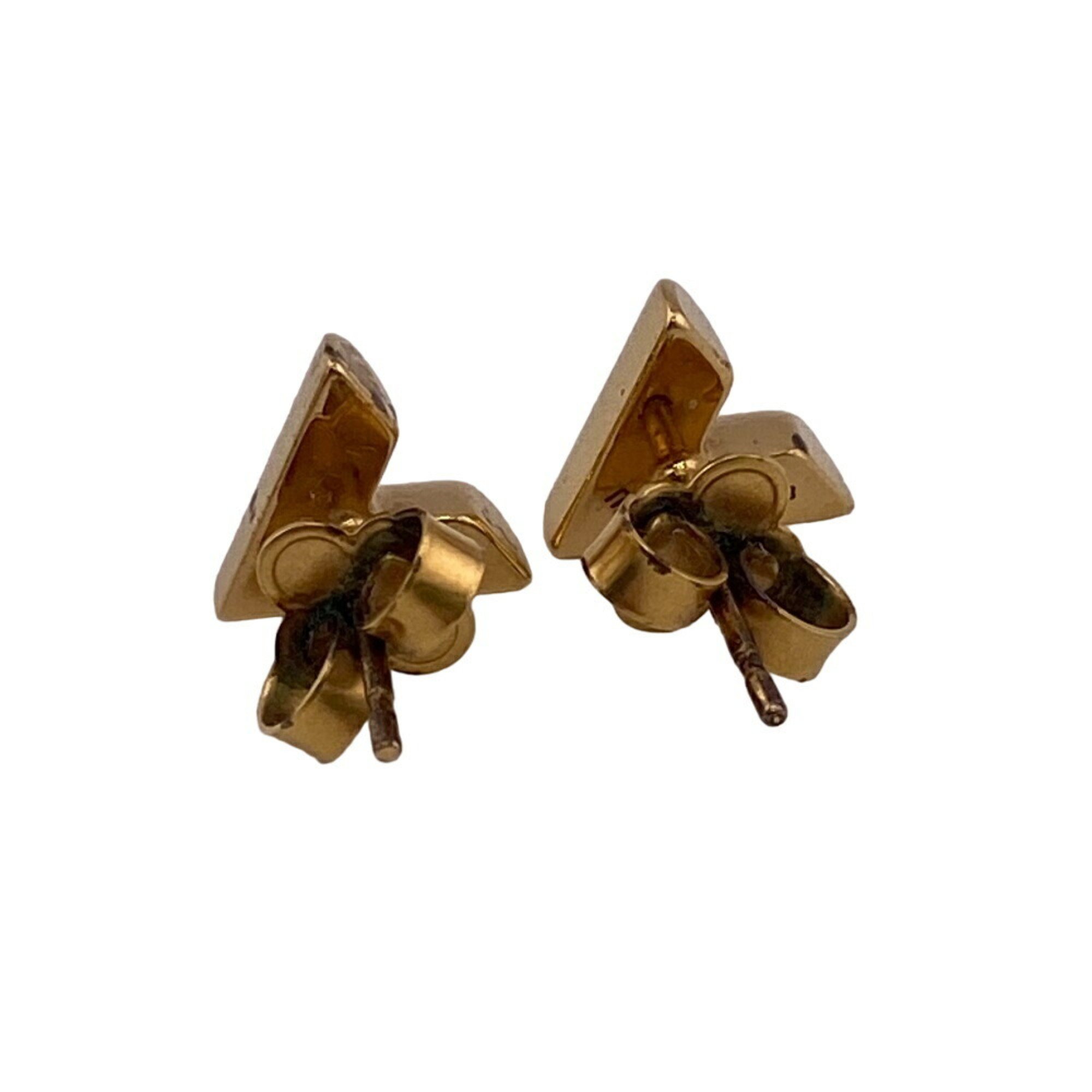 LOUIS VUITTON M68153 Essential V Earrings Gold Unisex