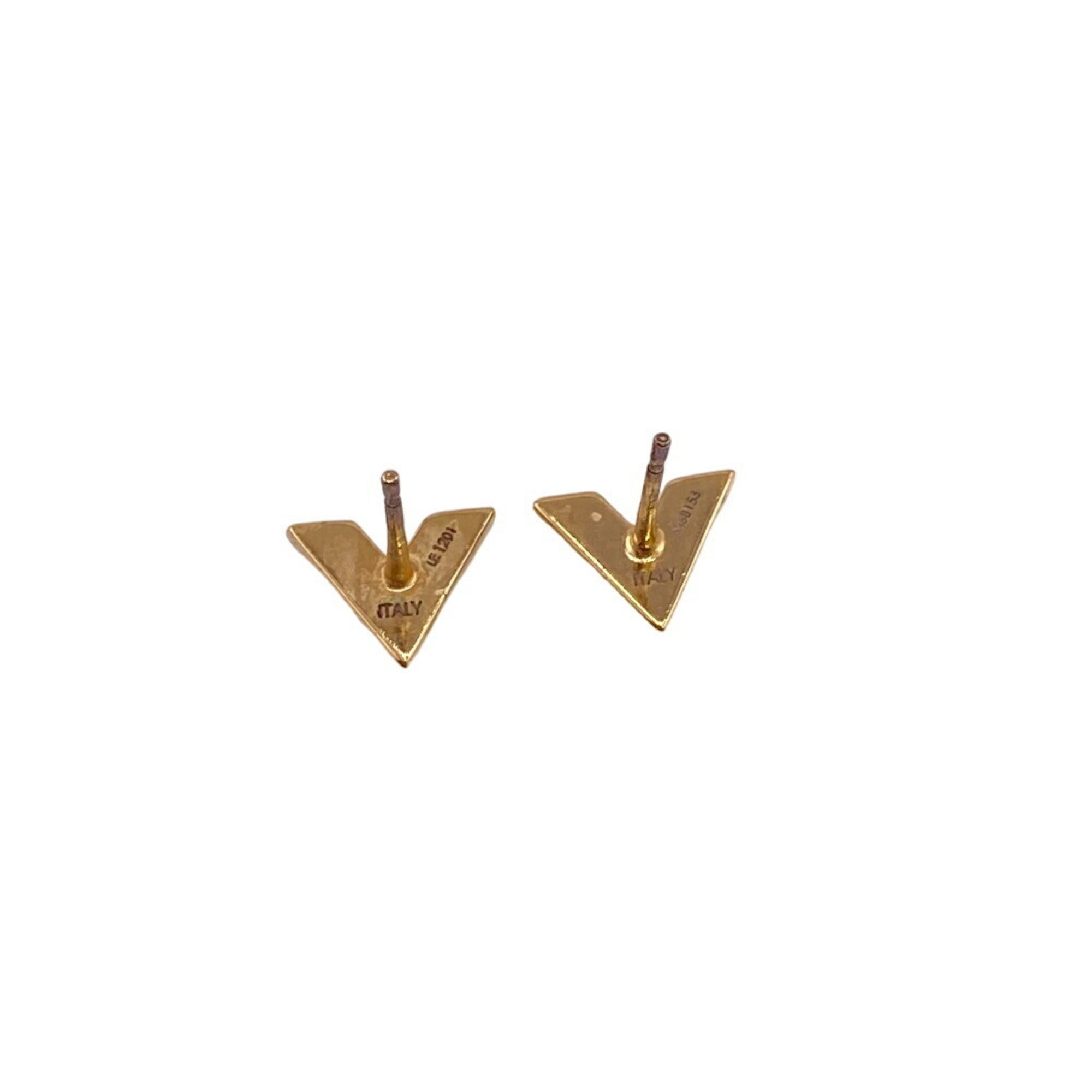 LOUIS VUITTON M68153 Essential V Earrings Gold Unisex