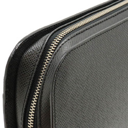 LOUIS VUITTON Taiga Baikal Second Bag Clutch Handbag Ardoise Black M30182