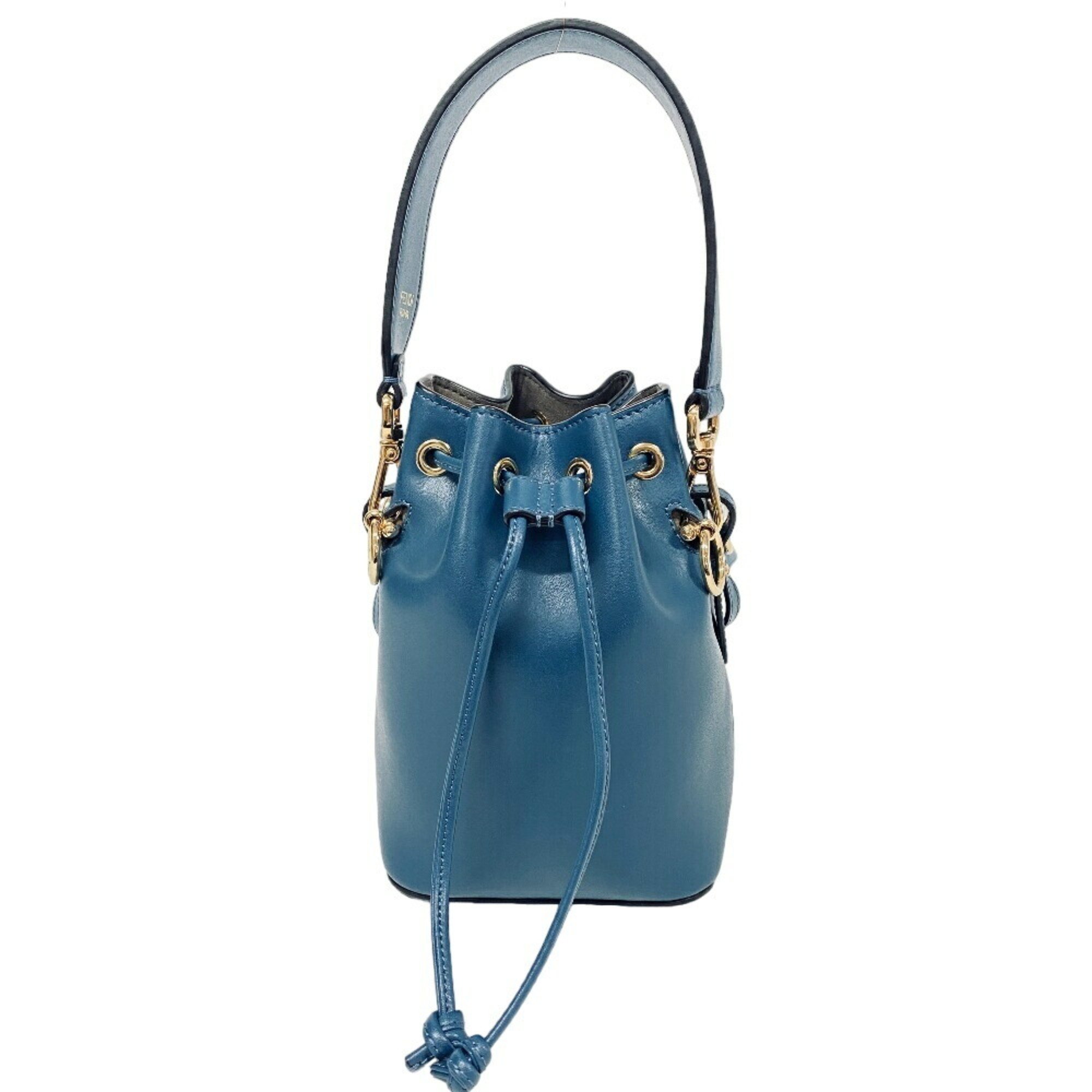 FENDI 8BS010 Montresor Handbag Shoulder Bag Blue Women's