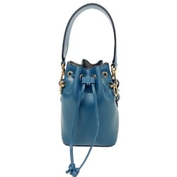 FENDI 8BS010 Montresor Handbag Shoulder Bag Blue Women's