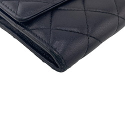 CHANEL Coco Mark Matelasse Long Wallet Black Women's