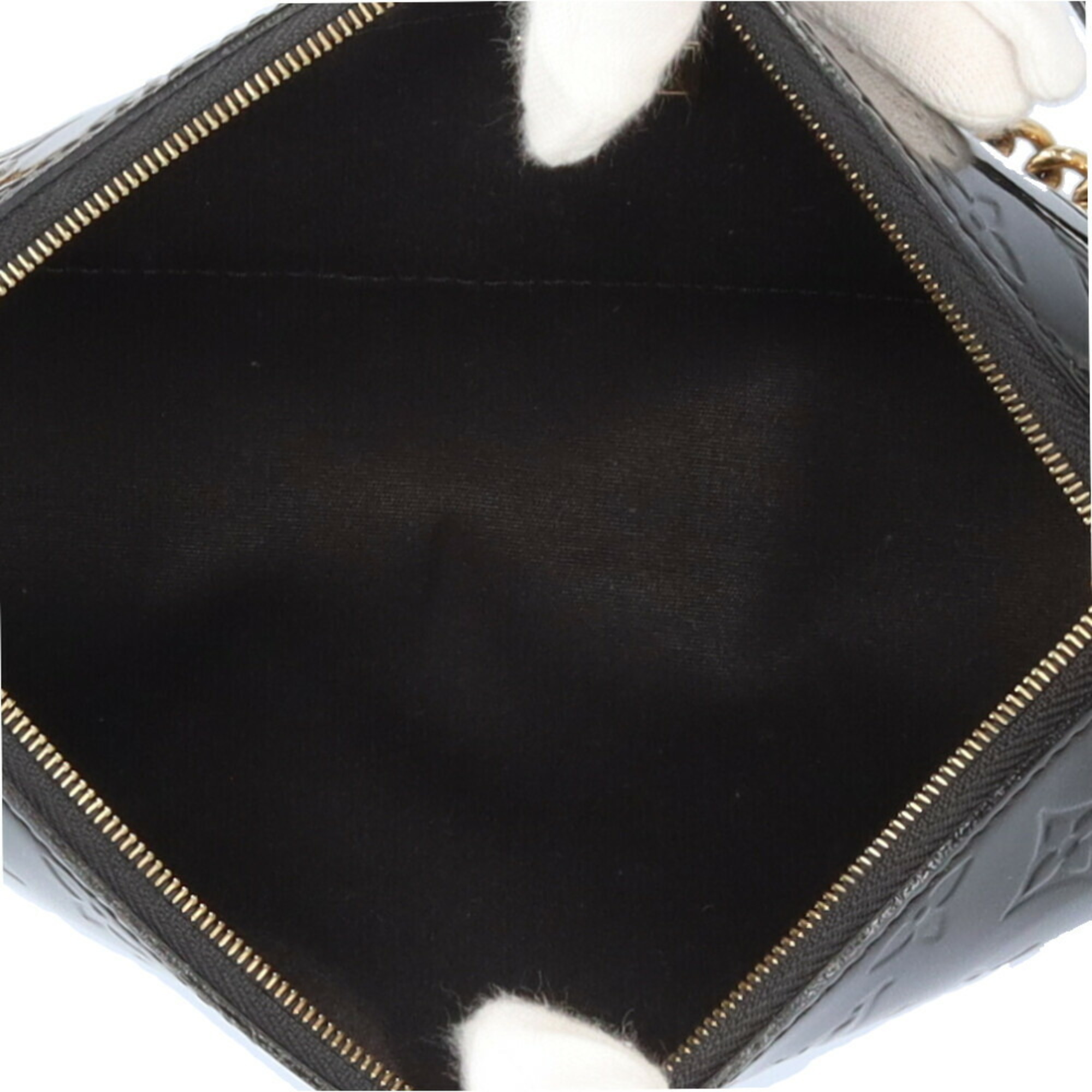 Louis Vuitton Santa Monica Vernis Clutch Bag Monogram M50406 Black Women's LOUIS VUITTON