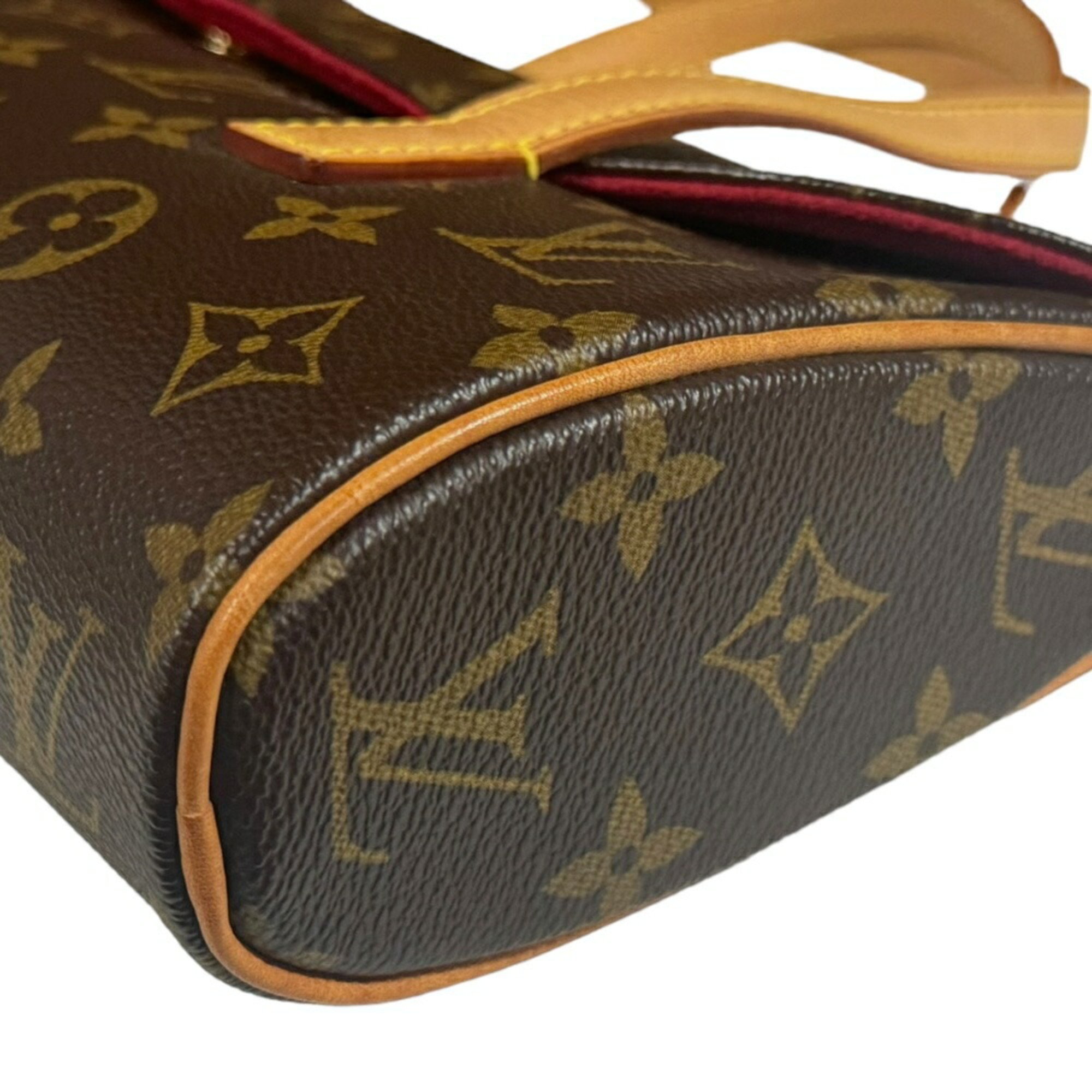 Louis Vuitton Sonatine Monogram Handbag Canvas M51902 Brown Women's LOUIS VUITTON