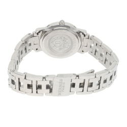 Hermes Clipper Watch Stainless Steel CL4.230 Quartz Ladies HERMES Bezel Diamond Shell Dial Overhauled