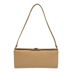 Salvatore Ferragamo Gancini Shoulder Bag Leather AU-21 4837 Beige Women's