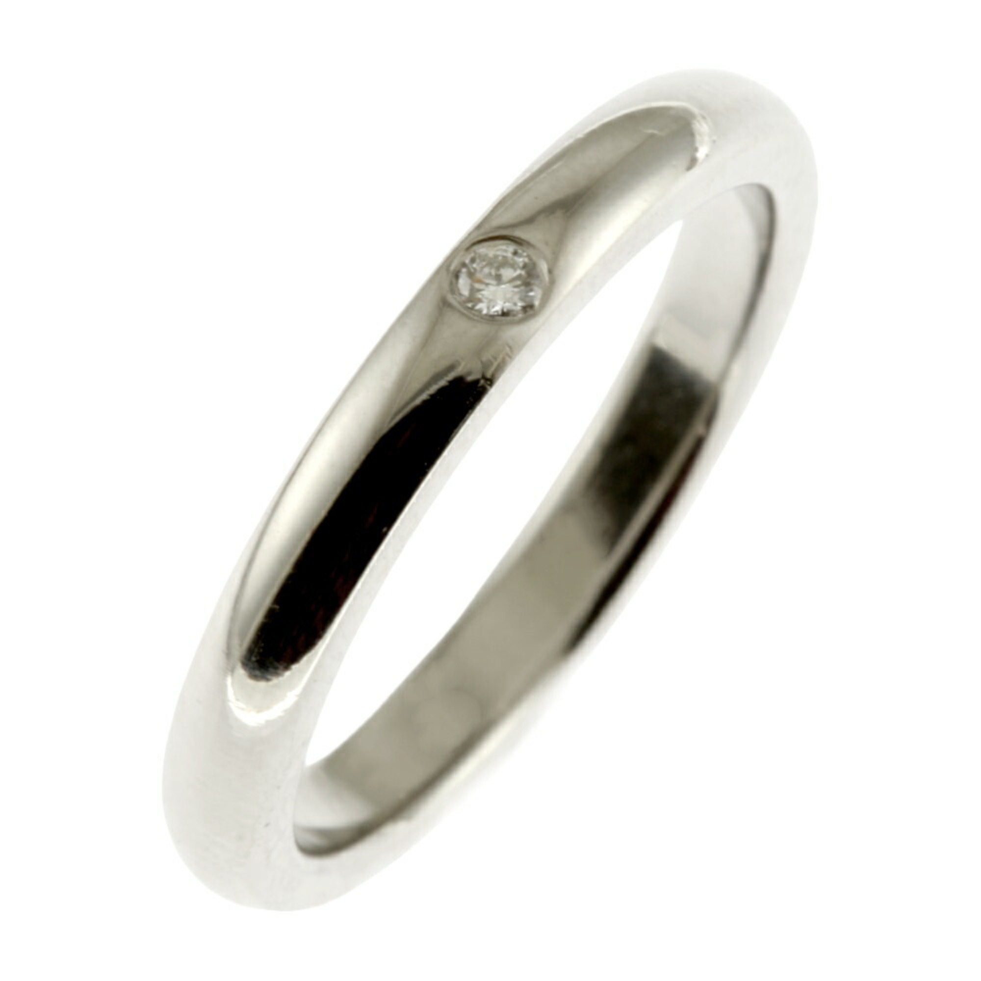 Tiffany Stacking Band Ring, Tiffany, size 10, Pt950 platinum, diamond, ladies, TIFFANY&Co.