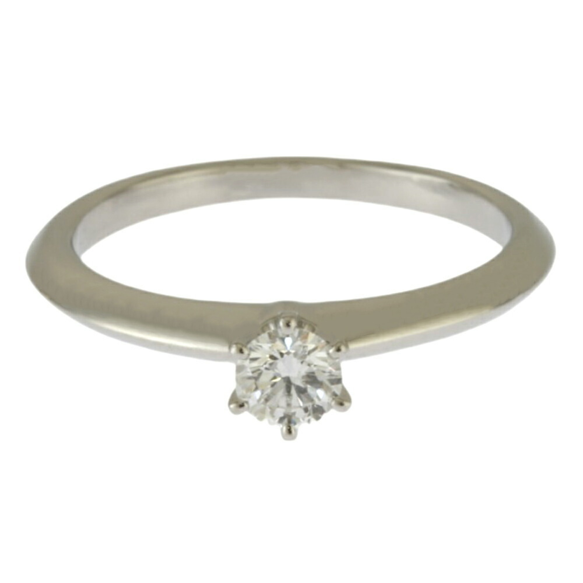 Tiffany Solitaire Ring, Size 10.5, Pt950 Platinum, Diamond, 0.22ct, Women's, TIFFANY&Co.