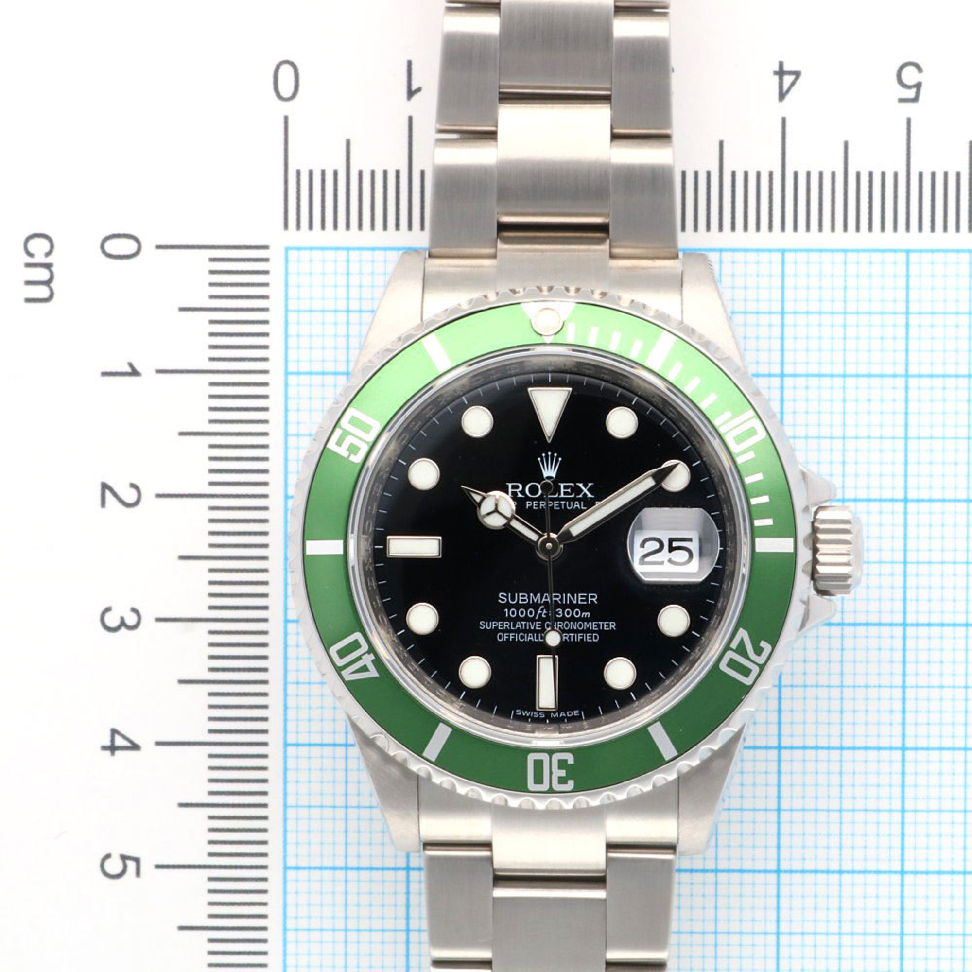 Rolex Submariner Oyster Perpetual Watch Stainless Steel 16610LV Automatic Men's ROLEX V Serial 2009 Model Overhauled