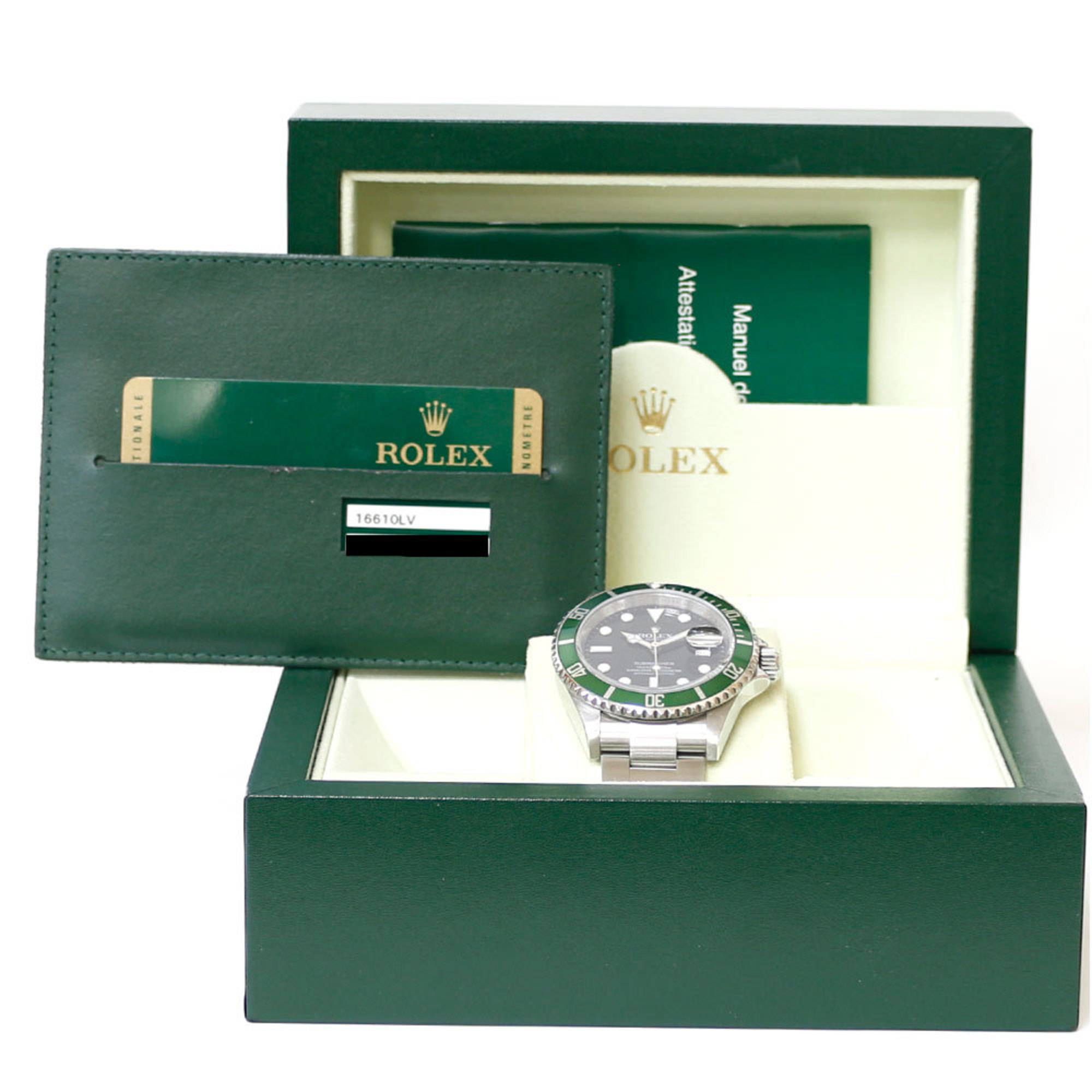 Rolex Submariner Oyster Perpetual Watch Stainless Steel 16610LV Automatic Men's ROLEX V Serial 2009 Model Overhauled