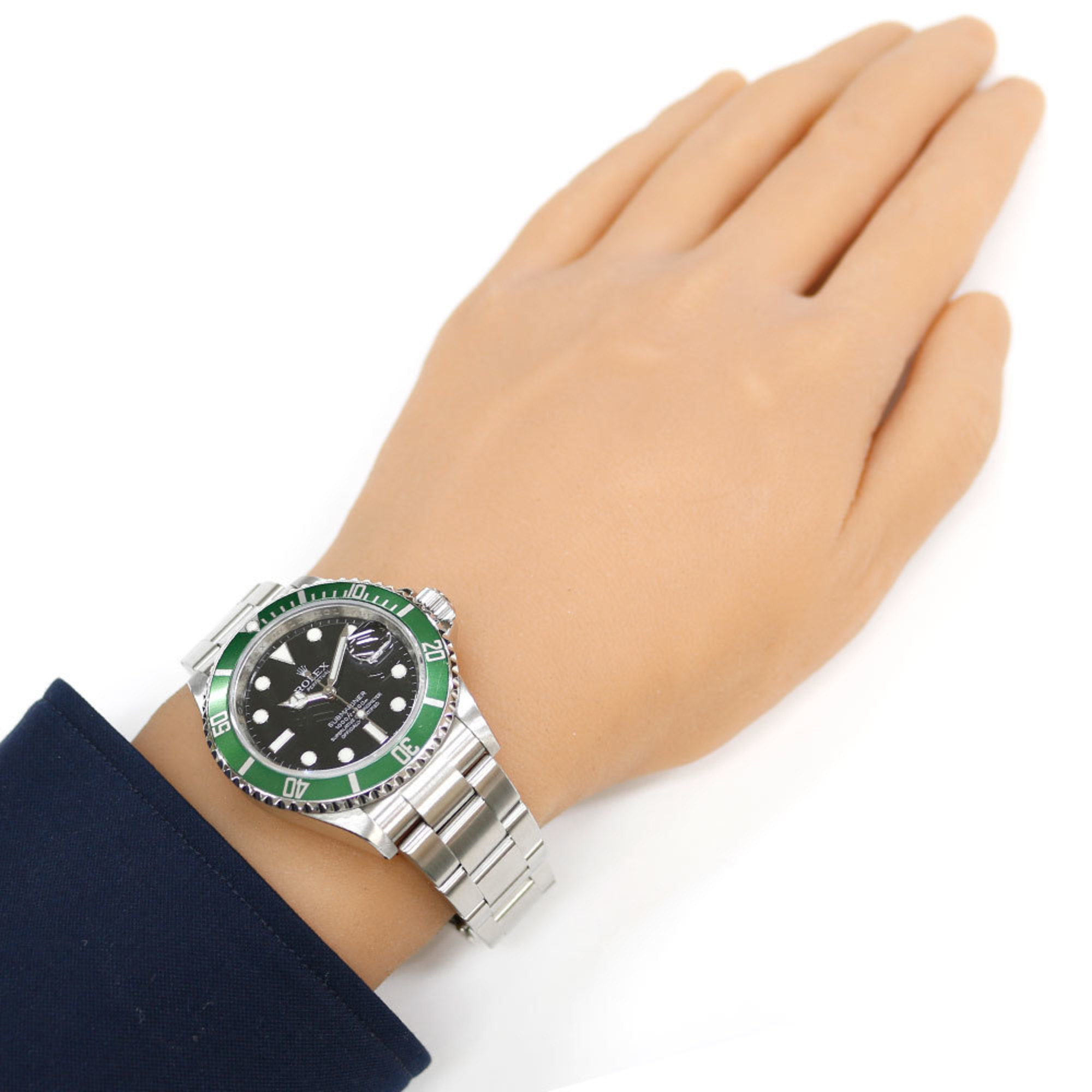 Rolex Submariner Oyster Perpetual Watch Stainless Steel 16610LV Automatic Men's ROLEX V Serial 2009 Model Overhauled