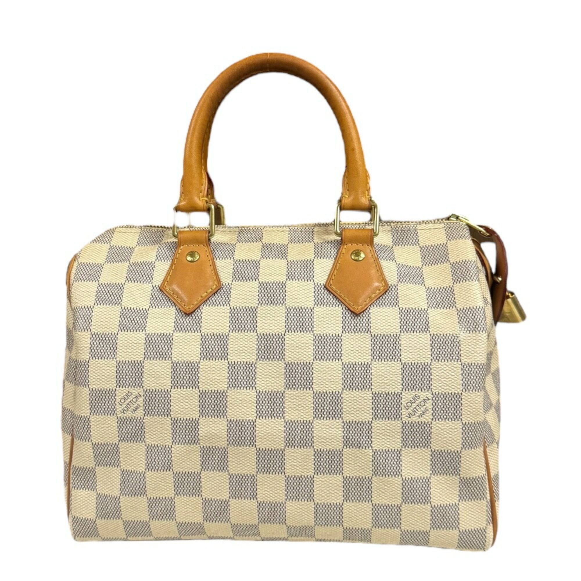 Louis Vuitton Speedy 25 Damier Azur Handbag Canvas N41371 White Women's LOUIS VUITTON