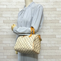 Louis Vuitton Speedy 25 Damier Azur Handbag Canvas N41371 White Women's LOUIS VUITTON