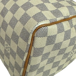 Louis Vuitton Speedy 25 Damier Azur Handbag Canvas N41371 White Women's LOUIS VUITTON